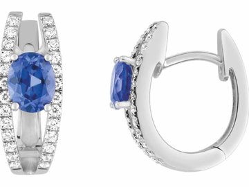 Oorbel kl.steen-briljant - 18kt Witgoud | COLLECTION VANSCHOENWINKEL