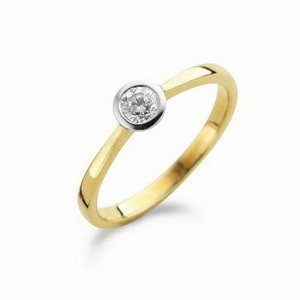 Ring Solitaire briljant - 18kt Bicolor | COLLECTION VANSCHOENWINKEL