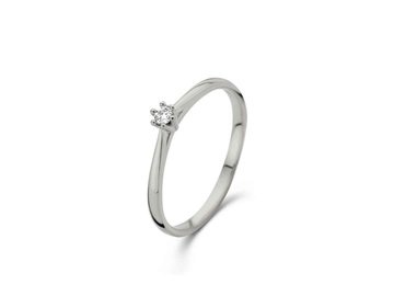 Ring Solitaire briljant - 18kt Witgoud | COLLECTION VANSCHOENWINKEL