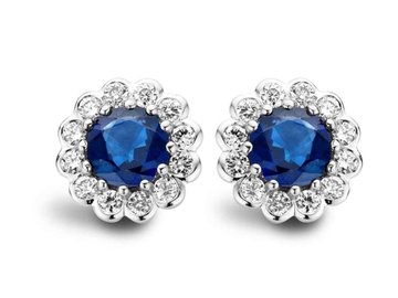 Oorbel kl.steen-briljant - 18kt Witgoud | PIGOU JEWELS