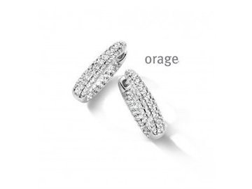 OORBELLEN CREOLEN ZIRCONIA - Orage Silver Jewellery | (Ag) Orage Zilver