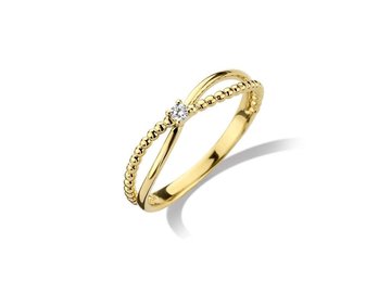 Ring Solitaire briljant - 18kt Geelgoud | COLLECTION VANSCHOENWINKEL