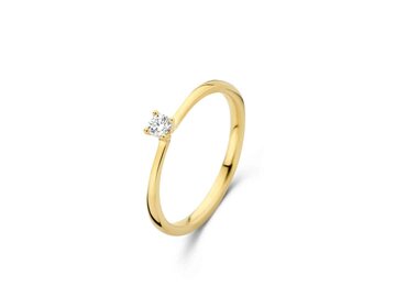 Ring Solitaire briljant - 18kt Geelgoud | COLLECTION VANSCHOENWINKEL