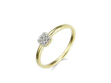 Ring Solitaire briljant - 18kt Geelgoud | COLLECTION VANSCHOENWINKEL