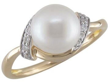 Ring parel-briljant - 18kt Witgoud | COLLECTION VANSCHOENWINKEL