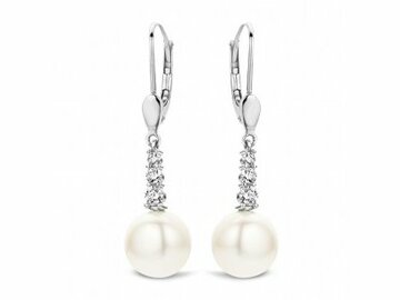 OORBEL AFHANGER ZIRCONIA - 18kt Witgoud | COLLECTION VANSCHOENWINKEL