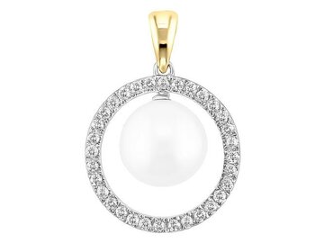 Hanger Parel-Briljant - 18kt Bicolor | COLLECTION VANSCHOENWINKEL