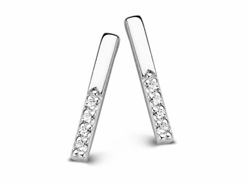 OORBEL ZILVER ZIRCONIA - (AG) Zilver Rosa Di Luca | (AG) Zilver Collection VS