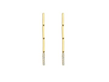 Oorbel afhanger briljant - 18kt Geelgoud | COLLECTION VANSCHOENWINKEL