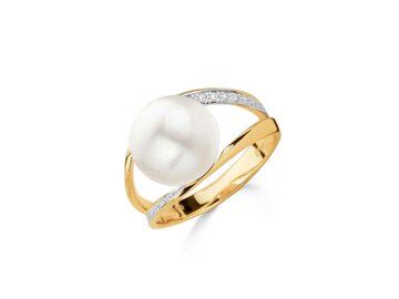 Ring parel-briljant - 18kt Bicolor | COLLECTION VANSCHOENWINKEL