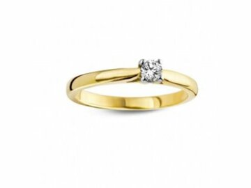Ring Solitaire briljant - 18kt Bicolor | COLLECTION VANSCHOENWINKEL