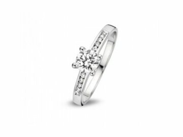 RING ZIRCONIA - 18kt Geelgoud | COLLECTION VANSCHOENWINKEL