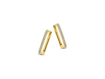 OORBELLEN CREOLEN ZIRCONIA - Naiomy (AG) Zilver