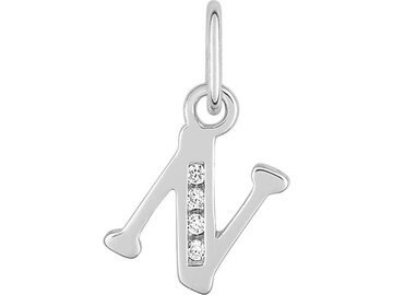 Hanger Letter - Zilver Gerhodineerd | (AG) Zilver Collection VS