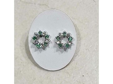 Oorbel kl.steen-briljant - 18kt Witgoud | COLLECTION VANSCHOENWINKEL