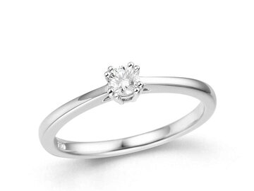 Ring Solitaire briljant - 18kt Geelgoud | COLLECTION VANSCHOENWINKEL