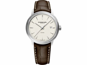 Heren uurwerk Mecanic - Edelstaal+Leer | Raymond Weil