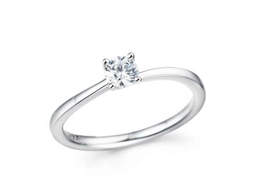 Ring Solitaire briljant - 18kt Witgoud | COLLECTION VANSCHOENWINKEL