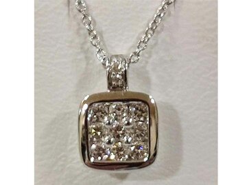 Hanger met Ketting - 18kt Witgoud | COLLECTION VANSCHOENWINKEL