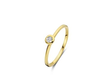 Ring Solitaire briljant - 18kt Geelgoud | COLLECTION VANSCHOENWINKEL