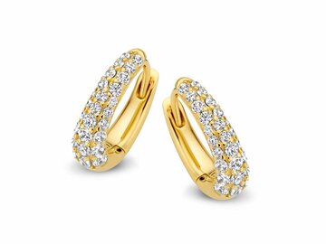 OORBELLEN CREOLEN ZIRCONIA - Naiomy (AG) Zilver