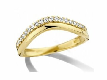 RING ZIRCONIA - 18kt Geelgoud | COLLECTION VANSCHOENWINKEL