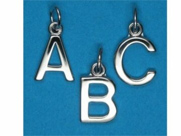 Hanger Letter - Zilver Gerhodineerd | (AG) Zilver Collection VS