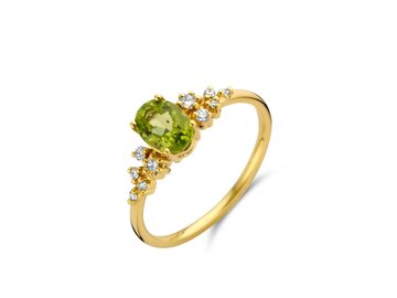 Ring kl.steen-Briljant - 18kt Geelgoud | COLLECTION VANSCHOENWINKEL