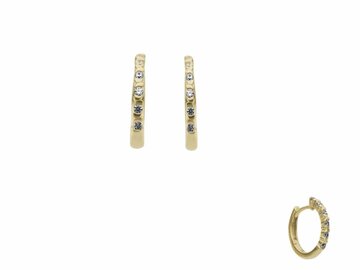 Oorbel Creolen Briljant - 18kt Geelgoud | COLLECTION VANSCHOENWINKEL