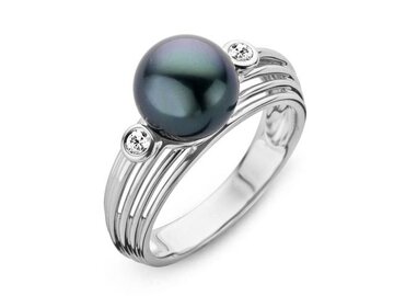 Ring parel-briljant - 18kt Witgoud | COLLECTION VANSCHOENWINKEL