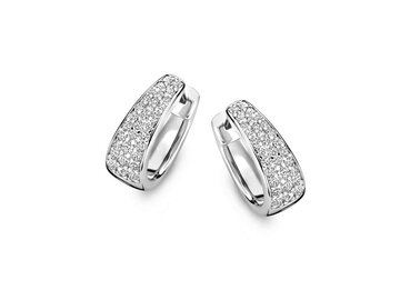 OORBELLEN CREOLEN ZIRCONIA - Naiomy (AG) Zilver