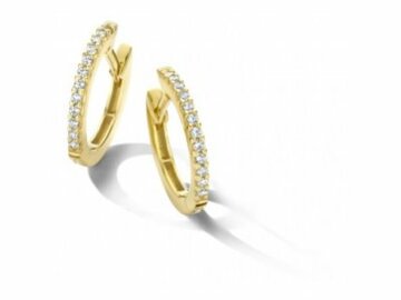 OORBELLEN CREOLEN ZIRCONIA - 18kt Geelgoud | COLLECTION VANSCHOENWINKEL