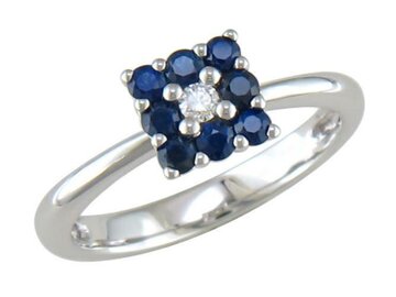 Ring kl.steen-Briljant - 18kt Witgoud | COLLECTION VANSCHOENWINKEL