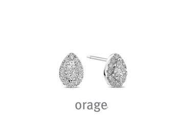 Oorbellen zirconia - Orage Silver Jewellery | (Ag) Orage Zilver