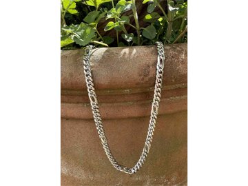 Heren ketting Figaro - Zilver Gerhodineerd | (AG) Zilver Collection VS