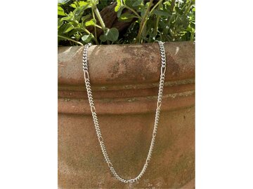 Heren ketting Figaro - Zilver Gerhodineerd | (AG) Zilver Collection VS