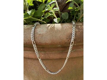 Heren ketting Figaro - Zilver Gerhodineerd | (AG) Zilver Collection VS