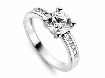 RING ZIRCONIA - 18kt Witgoud | COLLECTION VANSCHOENWINKEL