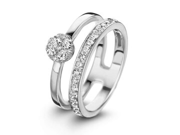 Ring briljant - Davice 18kt Juwelen | COLLECTION VANSCHOENWINKEL