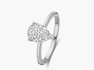 Lab Grown Diamond Solitair - 18kt Witgoud | Lab Grown Collection VS