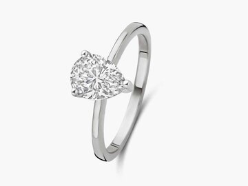 Lab Grown Diamond Solitair - 18kt Witgoud | Lab Grown Collection VS