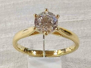 RING ZIRCONIA - 18kt Geelgoud | COLLECTION VANSCHOENWINKEL