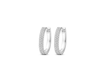 OORBELLEN CREOLEN ZIRCONIA - Naiomy (AG) Zilver