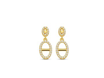 OORBEL AFHANGER ZIRCONIA - Naiomy (AG) Zilver