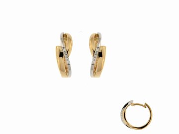 Oorbel Creolen Briljant - 18kt Bicolor | COLLECTION VANSCHOENWINKEL