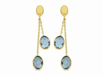 OORBELLEN KLEURSTEEN - 18kt Geelgoud | COLLECTION VANSCHOENWINKEL