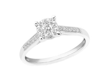 Ring Solitaire briljant - 18kt Witgoud | COLLECTION VANSCHOENWINKEL