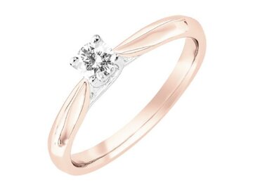 Ring Solitaire briljant - 18kt Bicolor | COLLECTION VANSCHOENWINKEL