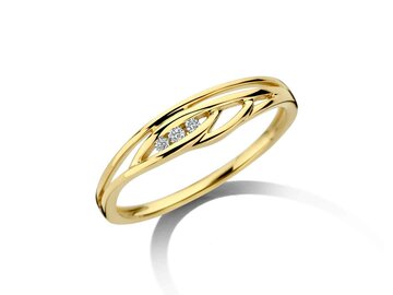 Ring briljant - 18kt Geelgoud | COLLECTION VANSCHOENWINKEL