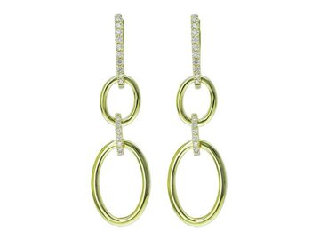 Oorbel afhanger briljant - 18kt Geelgoud | COLLECTION VANSCHOENWINKEL